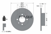 2X Textar 92019300 Bremsscheibe FüR Seat Autobianchi Pininfarina Yugo Zastava