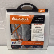 AUTOSOCK - Snow Socks for Car, SUV, & Pickup Trucks (#697) NEW IN PACKAGE