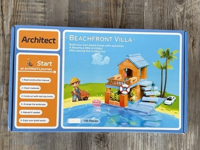 Architect Beachfront Villa Building Toy Set 118 Pieces New