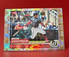 2021 DONRUSS PANINI RONALD ACUNA JR LIVESTREAM GOLD 006/999 RARE GOLD CARD#LS5