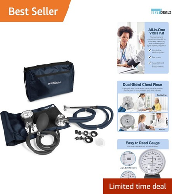 #ad Clinically Accurate Blood Pressure Kit Stethoscope Cuff amp; Case Dark Blue $46.54