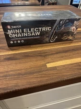 Saker 4" Mini Chainsaw, Portable Electric Chainsaws Cordless Handheld - Blue