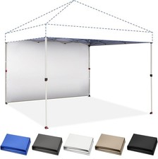 CROWN SHADES SunWall Silver Coated 10x10 Pop Up Canopy Sidewall Beige 1 Pack