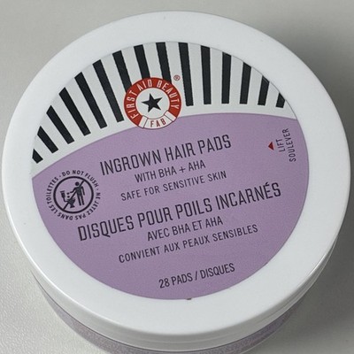 First Aid Beauty Ingrown Hair Pads W/ BHA & AHA Safe For Sensitive Skin  28 Pads