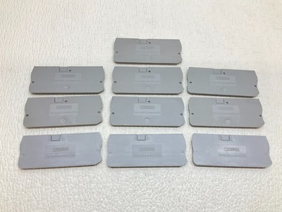 Phoenix Contact D-ST 2,5-QUATTRO Gray Grey End Cap DST2,5QUATTRO Lot of 10 (TSC)
