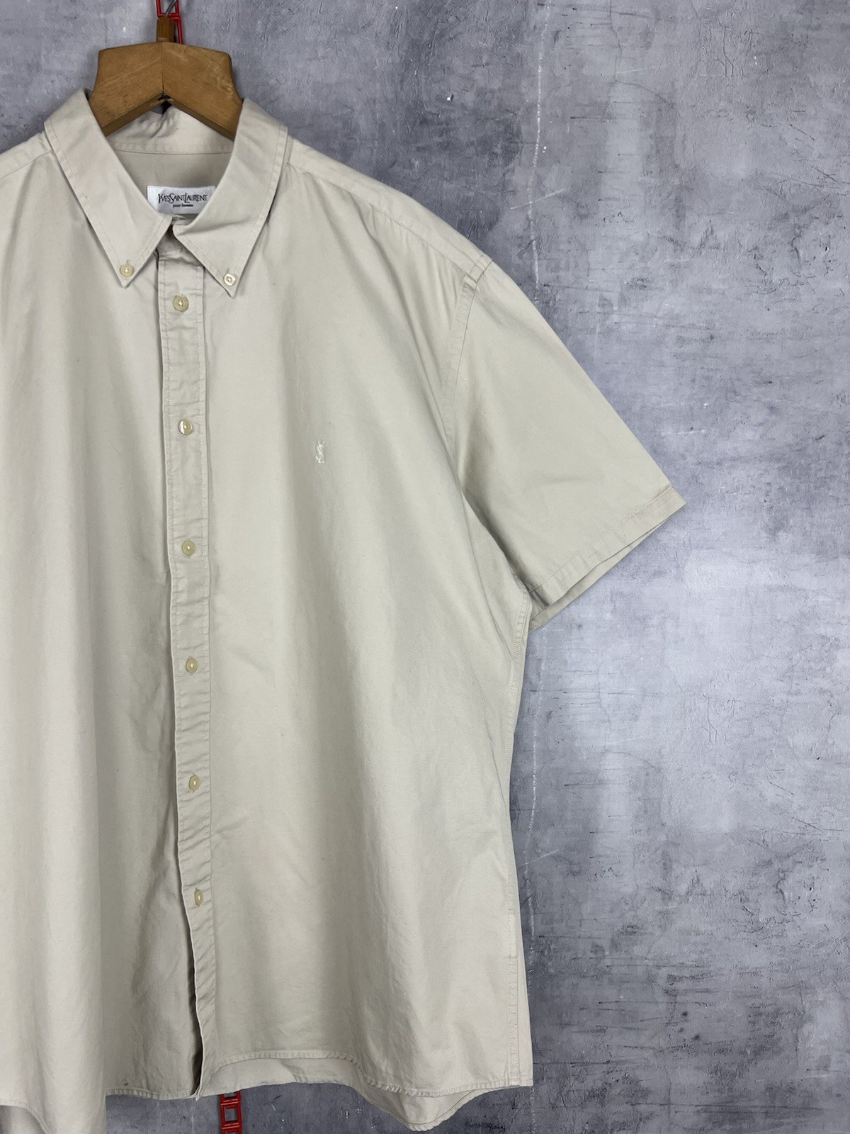 Camicia vintage YSL Yves Saint Laurent beige taglia 2Xl