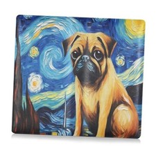 Cute Pug Dog Sitting Car Registration and Insurance Holder Glove Box