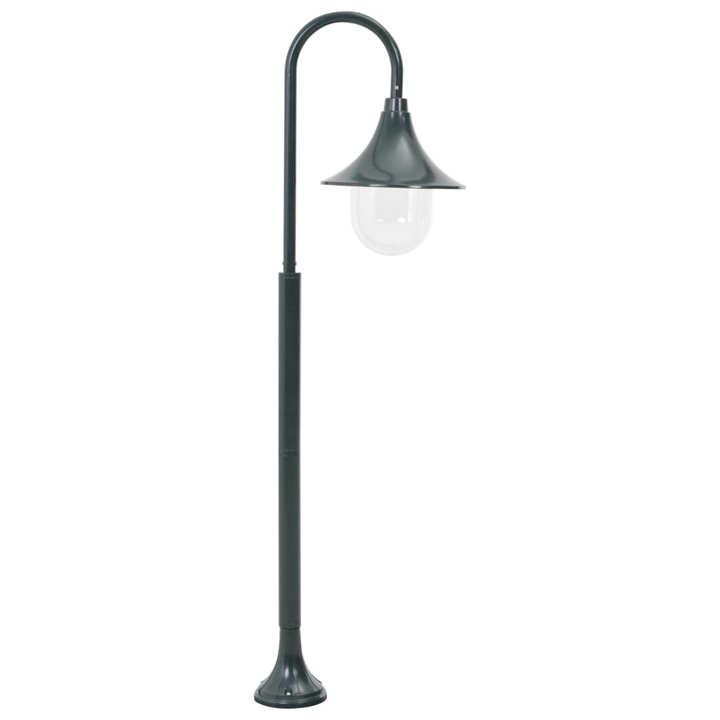 Arredo Giardino: Lampione 120cm Verde Scuro in Alluminio Pressofuso