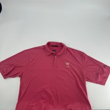 Nike Tiger Woods Collection Dri-FIT Polo Shirt Wildfire Logo Pink Large