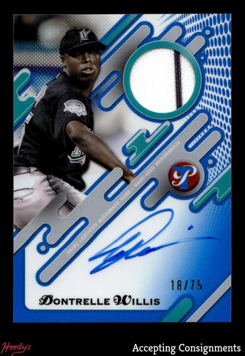 2025 Topps Pristine Blue Refractor Dontrelle Willis GAME-USED JERSEY AUTO 18/75