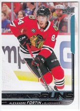 2018-19 Upper Deck Series 2 Young Guns ALEXANDRE FORTIN #490 Chicago Blackhawks