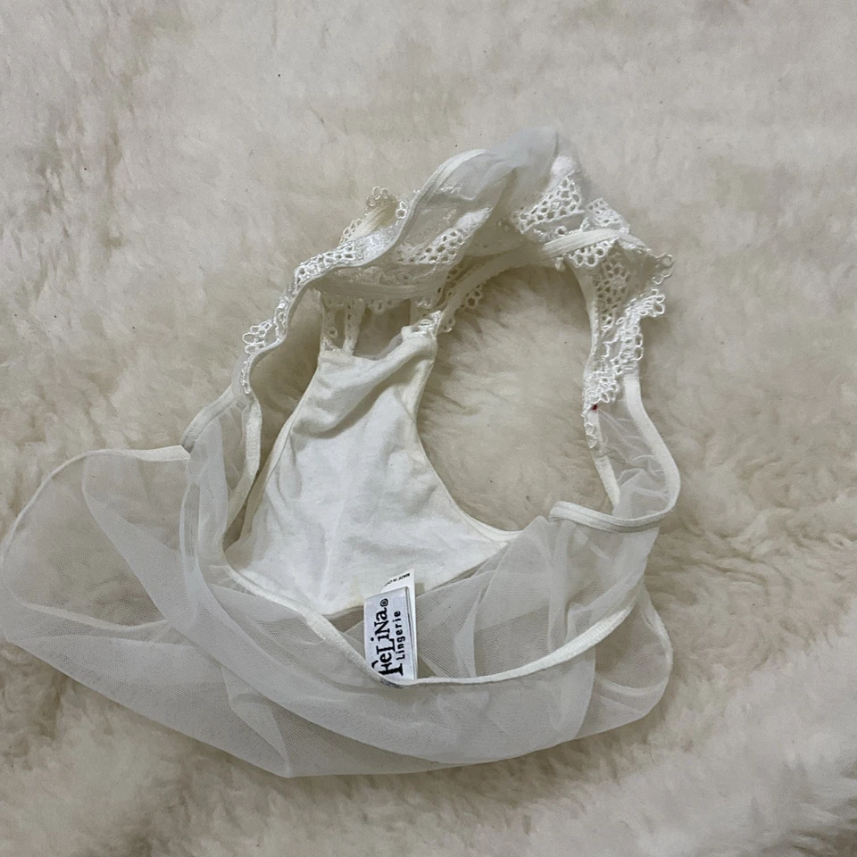 复古 Felina 丁字裤内裤蕾丝前蝴蝶结细节 #0432 — 第 3/4 张图片