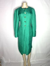 MAGGY LONDON BY JEANNENE BOOHER 100 SILK PUFF LONG SLEEVE DRESS SZ 12
