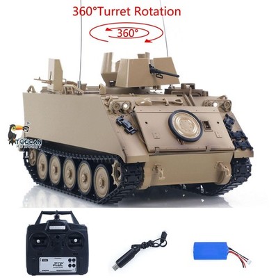 Deutsches Lager Tongde 1:16 RC Tank M2412-B M113A1 ACAV Infrarot 360Turret Rauch