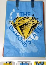 Trader Joe’s Delaware Tote Bag Eco Reusable Shopper Blue Hen, Diamond NWT