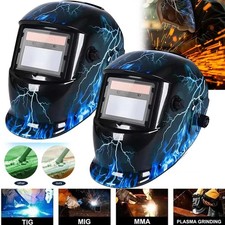 2Pack True Color Solar Auto Darkening Welding Helmet Arc Tig Mig Grinding Hood