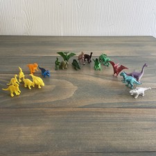 Lot 20 Mini Dinosaur Toys Plastic Rubber Classroom Party Favor L6 