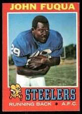 1971 Topps John Fuqua Rookie #76 Pittsburgh Steelers