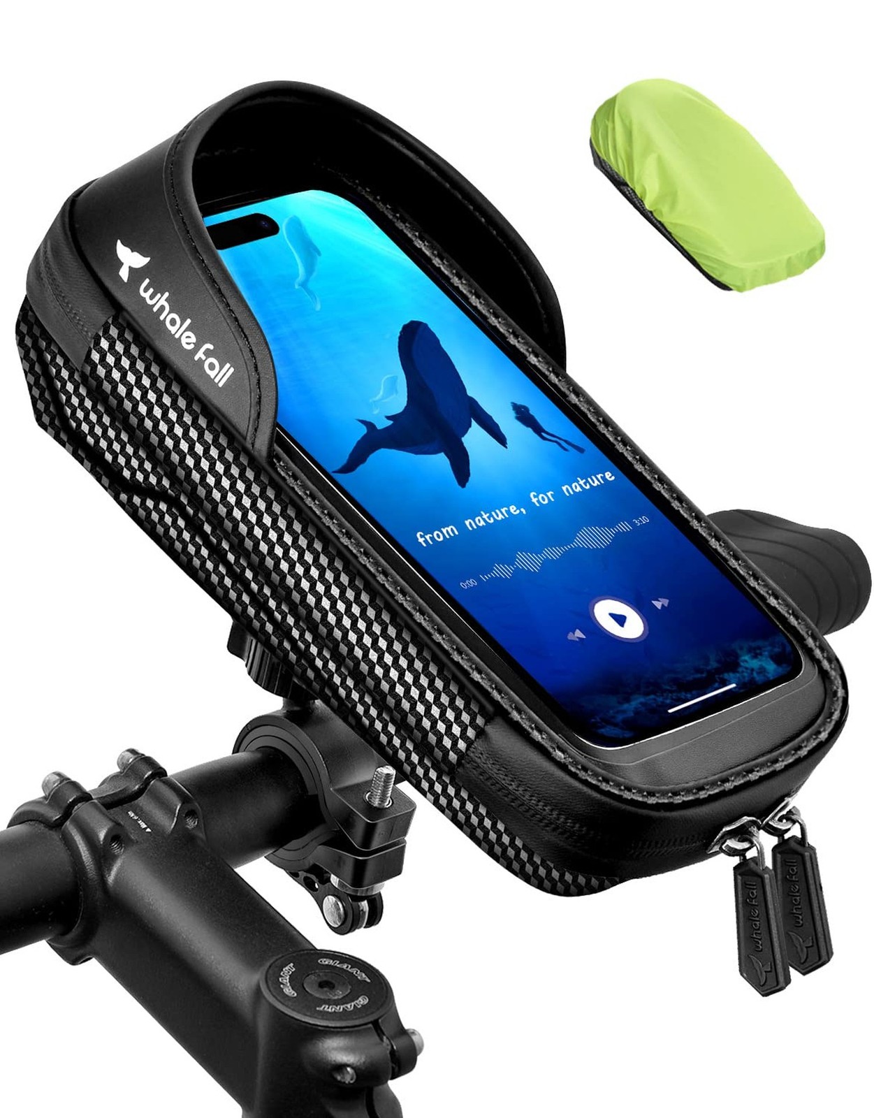 whale fall 360° Rotatable Waterproof Bike Phone Holder,