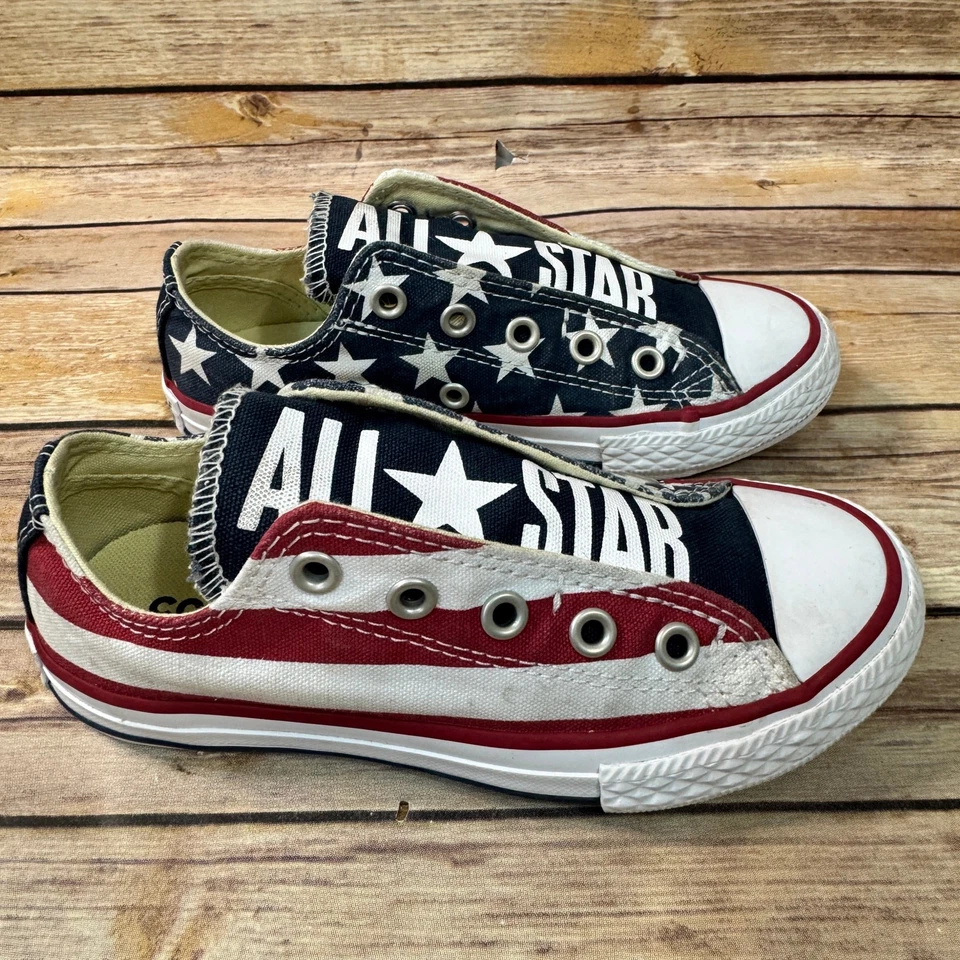 Zapatillas Patrióticas Converse Chuck Taylor All Star Unisex Niños Estrellas y Tiras 12 Foto 2 de 4