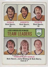 1975-76 Topps Team Leaders Bob Nevin Juha Widing Bob Berry #320 2u3