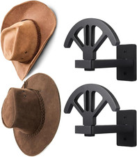 2 PCS Adjustable Cowboy Hat Rack Holder, Wooden Wall Mount Stand, Keep Original