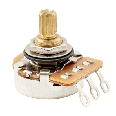 Musiclily Pro HD A250K Brass Inch Split Shaft Audio Taper Guitar Potentiometer