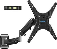 MOUNTUP Height Adjustable TV Wall Mount for 26-55 Inch TVs, Gas Matte Black 