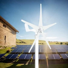 1200W Wind Turbine Generator Kit 5 Blades Windmill DC 12/24V Charger Controller