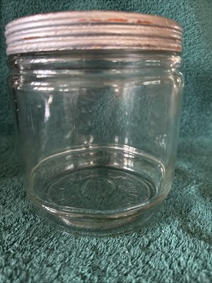 Vtg Embossed Cigar Glass Jar Factory No 3, 50, 21 District, New York Bubbles Wav