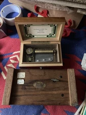 Vintage Swiss Thorens Music Box 50 Notes 4 Songs Marcheta Rio Rita Two Hearts