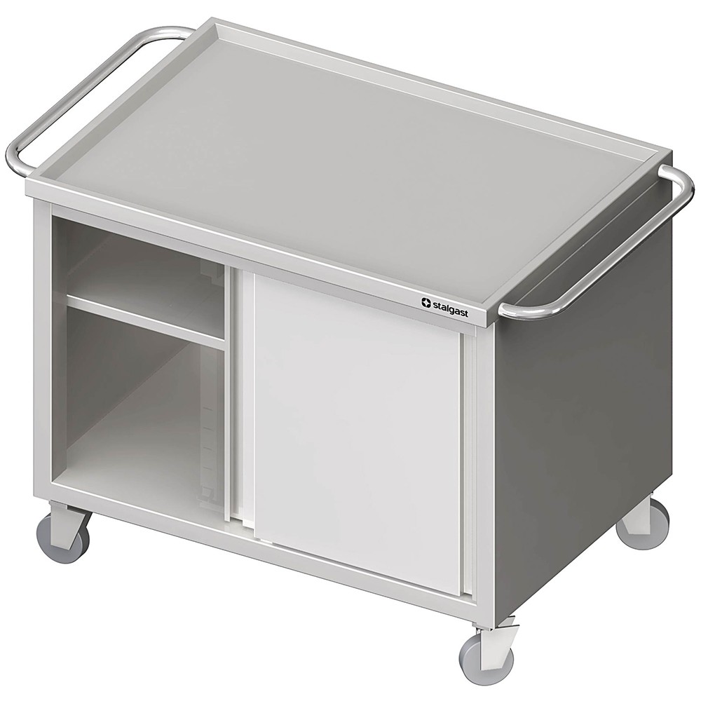 Transportwagen mit geschlossenem Unterbau, und Schiebetüren, 1100x600x850 mm, ve
