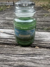 Yankee Candle Green Grass 22 oz Jar  Black Band Retired Scent Near Mint Cond