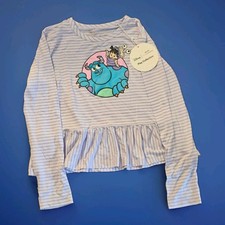 Disney Little Sleepies Monsters Inc Boo Sulley Girls Long Sleeve Top Size 10