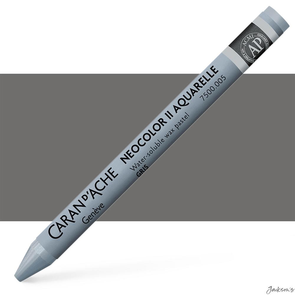 Caran d'Ache Neocolor II Watercolour Crayon Wax Grey For Artists Drawing