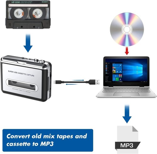 Convertidor portátil de casete USB a MP3 - Captura y disfruta de tu música en cualquier lugar - Imagen 8 de 10