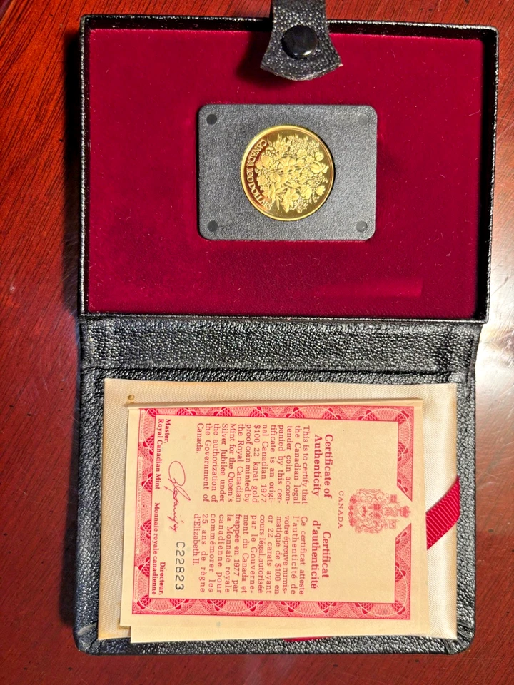 1977 Canada $100 Silver Jubilee gold coin 91.66% gold; 8.34% fine silver 22K - Image 4 of 4