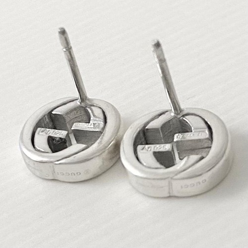 GUCCI Earrings GG Silver 925 Women Accessory Authentic - Picture 23 of 24