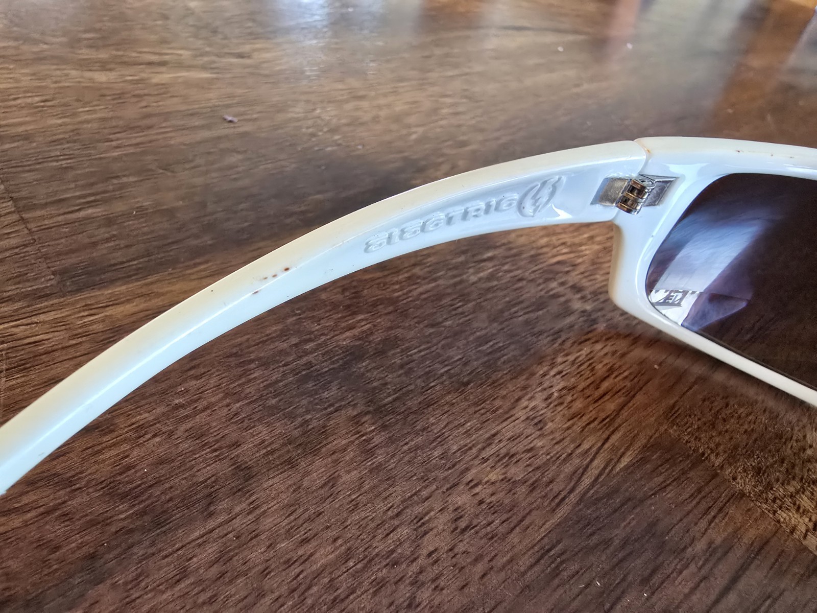 Electric Technician Sunglasses White Frames Vinta… - image 3