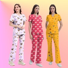 Custom Modern Women's V-Neck Scrub Uniform Set - Professional  Stylish