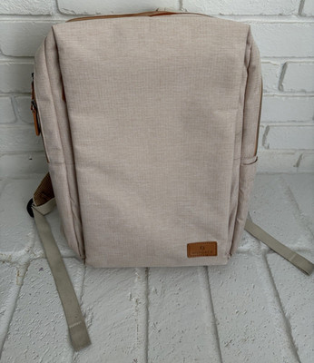 Nordace Beige Backpack Zip Closure with Outer Pockets, Unisex Adults