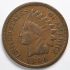 1894 Indian Head Penny Cent Very Fine (VF)