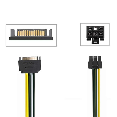 #ad #ad 15pin Sata Power To 6pin PCIe PCI $5.53