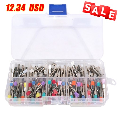 Lot De 200 Brosses Polissoires Mélangées Pour Dentisterie - Types Plats Et Latch