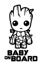 Baby On Board Groot Decal 1 3.5"x6" Choose Color