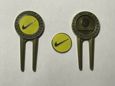  1 Nike Swoosh Metal Divot Tool  1" Flat Coin Style Golf Marker - A Beauty 