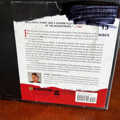Lot: 2 Lionel Shriver Audio Book CD Ordinary Decent Criminals Motion Body Space - Picture 5 of 7