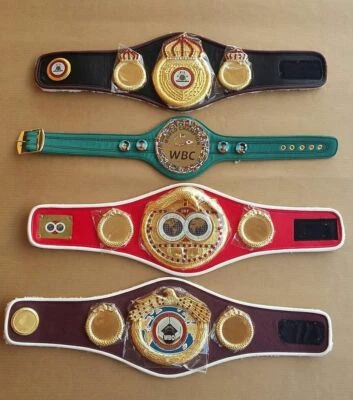 ELEGANCE WBC WBO WBA IBF Meisterschaften Boxgürtel Mini-Gürtel 4 Stck. Brandneu