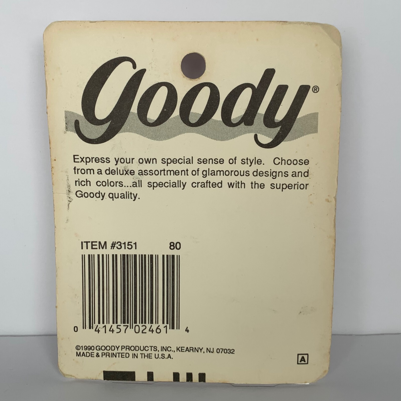 Vintage 1990 Goody Tortoise Barrette 3151, 3.75" Large Spring Clasp