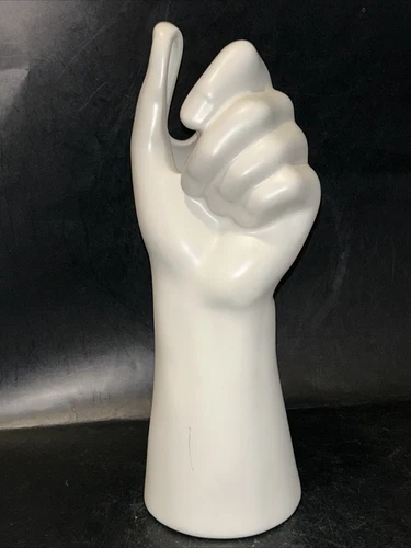 Ceramic Hand Vase, Arm Body Shaped 11” Tall
